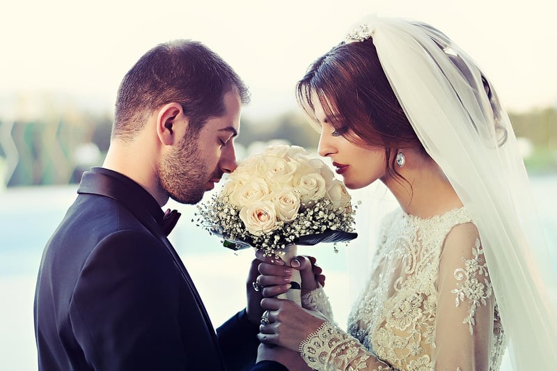 Whimsical Bride and Groom